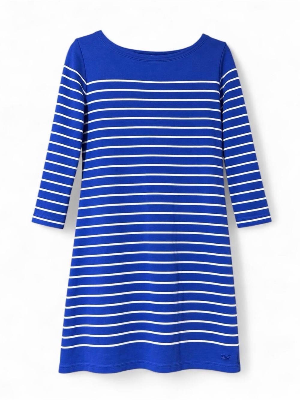 Vineyard Vines Blue & White Striped 3/4 Sleeve Dress Size Small